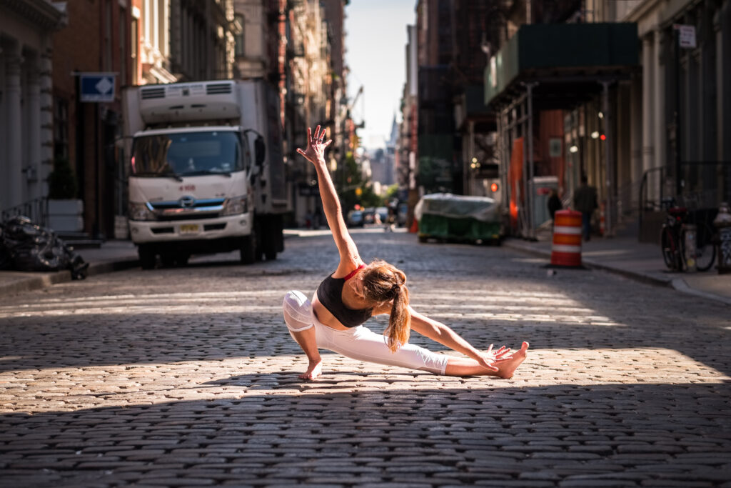 showcasing going barefoot and exercising the big toe.